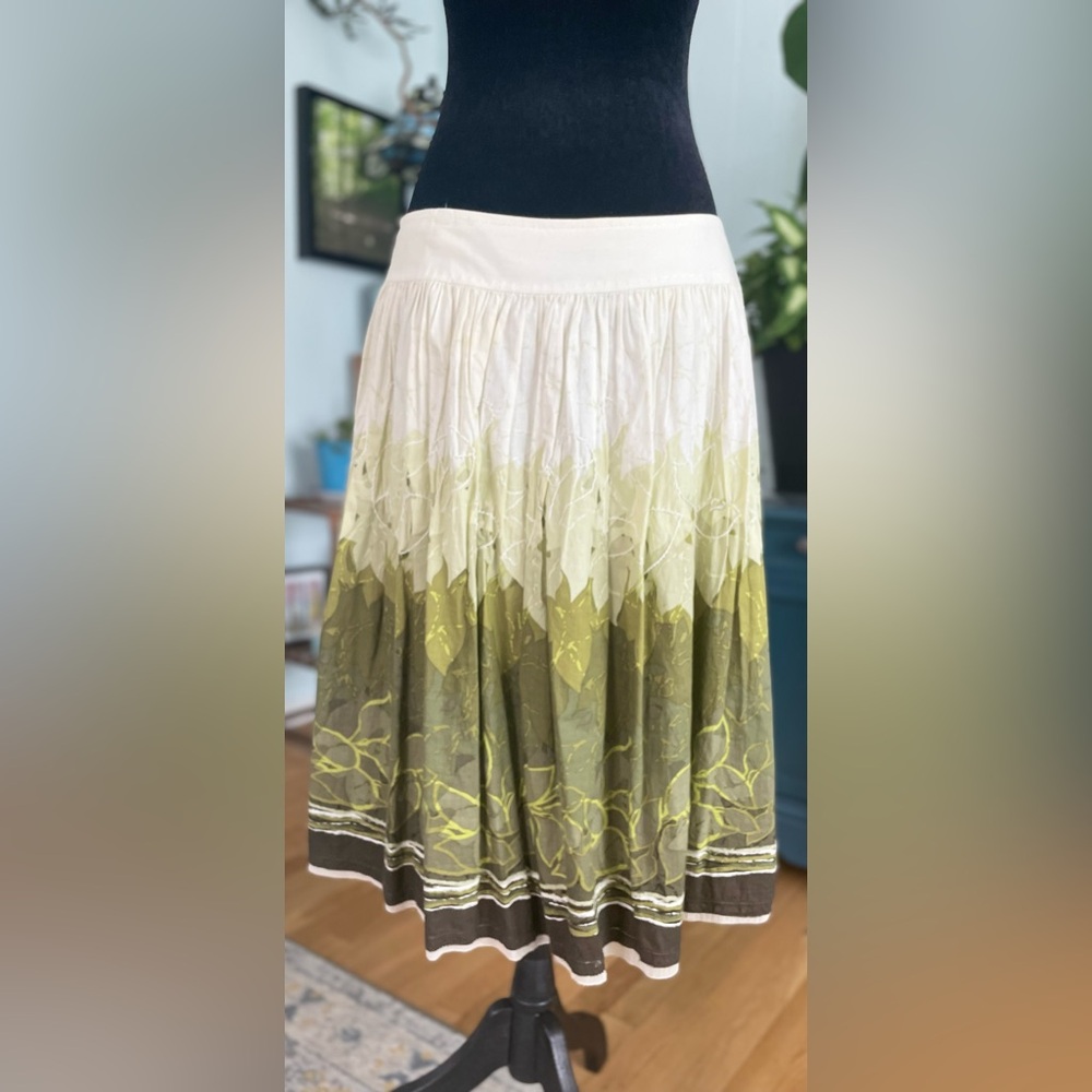 Alfani Vintage Cotton Fully Lined & Embroidered Skirt Size 8